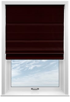 Ultra Luxe Velvet, Merlot - Motorised Roman Blind